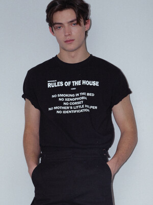 UNISEX, House Rules T-Shirt / Black