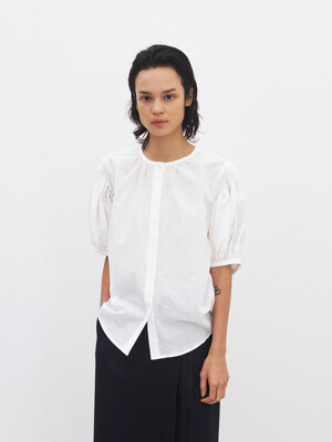 TFR SMOKED PUFF BLOUSE_2COLORS