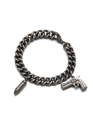 gun&bullet chain bracelet