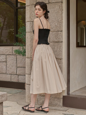 Wrinkle Long Skirt(2color)