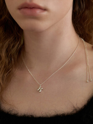 Mini Flow Initial Necklace (classic chain)