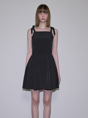 Strap Bustier Mini Dress [Black]