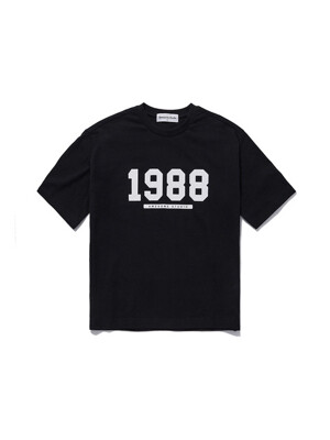 1988 로고 반팔 티셔츠 블랙
