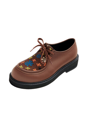 LMMM FLOWER LUCK SHOES BROWN