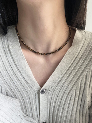 [925silver] Tigers eye necklace