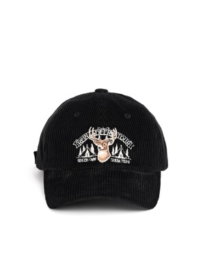 CORDUROY REINDEER CAP (black)