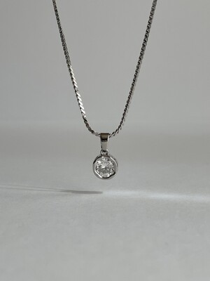 organic pendant silver  necklace