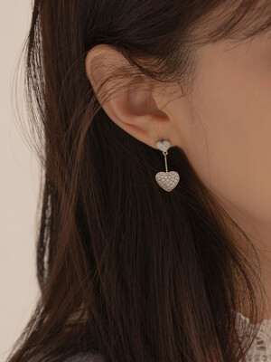 two heart earring