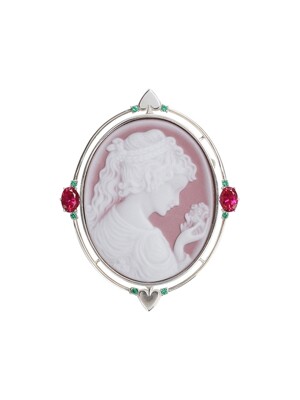 PINK CAMEO BROOCH /NECKLACE