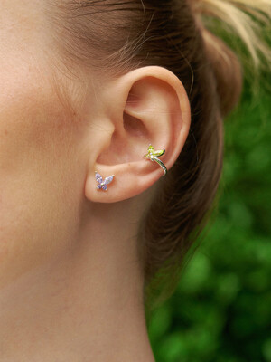 Lilac Cubic Butterfly Earring
