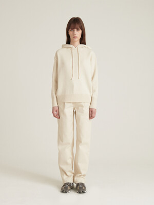 Hooded Knit Top - Ivory