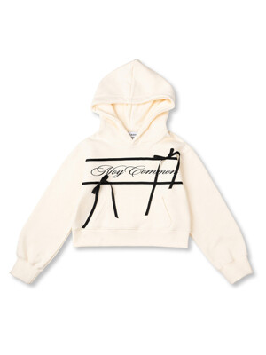 NOY RIBBON CROP HOODIE IV