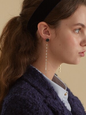 long crystal chain earring