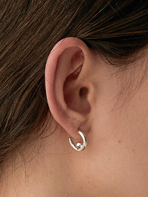 Hoop ball earring 2