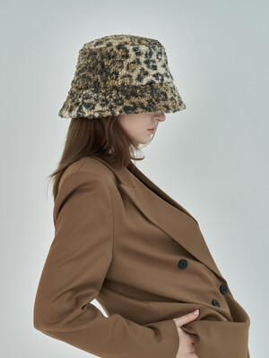Leopard Bucket Hat - black, brown