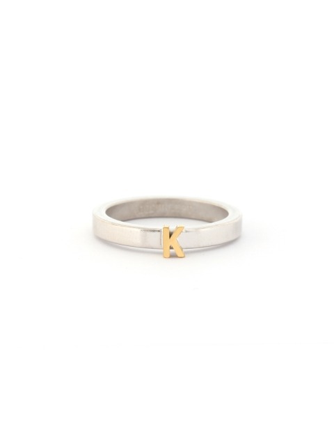 ALPHABET TINY STACKABLE RING_TWO TONE