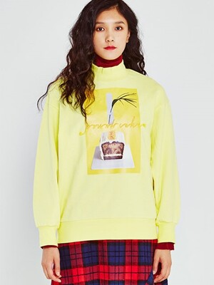 Lemon Half Neck Sweatshirt