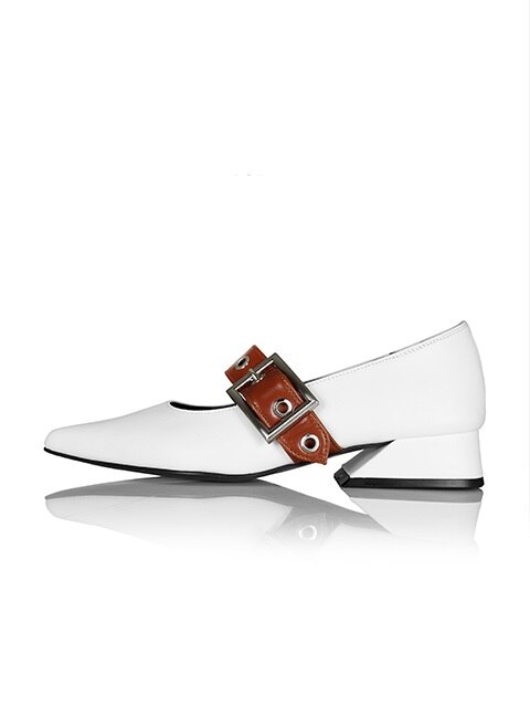 Jennette Loafers / YS7-F072 / White+Brick Brown