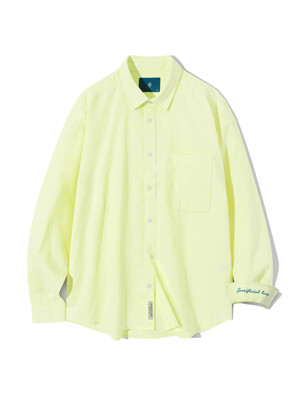 [린넨]뉴 컬러 스탠다드 스티치 셔츠 S90 라이트 레몬