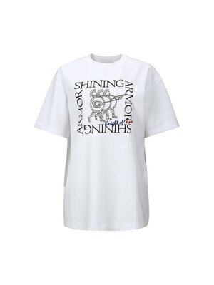 SHINING ARMOR-PRINT T-SHIRT (WHITE)