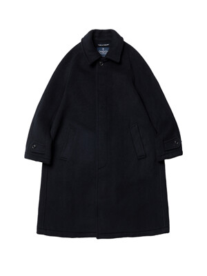 LONDON TRADITION Inverted Pleats Wool Coat - Navy BW 28