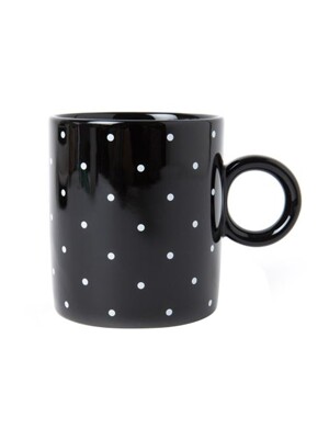 small polka dot mug - black