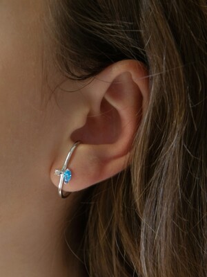 both cubic earcuff earrings (2colors)