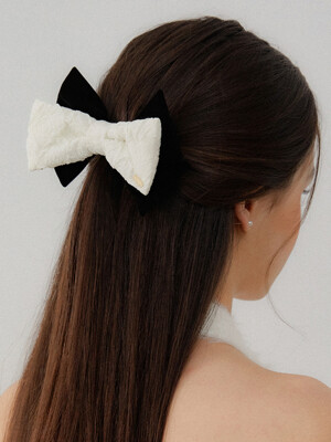 [단독] Romantic ivory ribbon hair pin_2type
