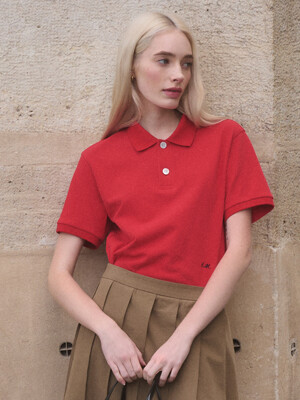 French Pique Top Red