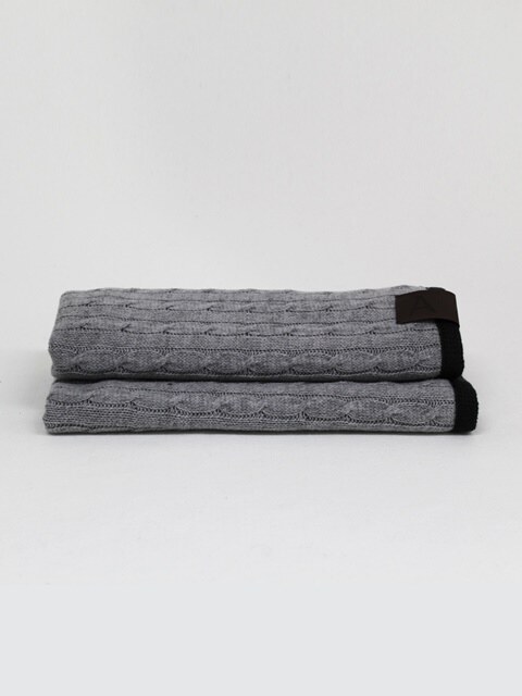 Grey Cable Knit Blanket  그레이 케이블 니트 블랭킷 (100x120)