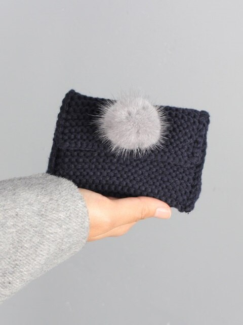 pompom card wallet