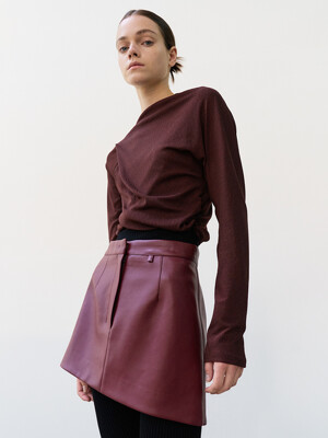 Layered Skirt, Burgundy