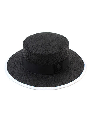 Taping Black Long Panama Hat 여름페도라