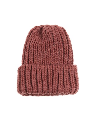 So Heavy knit Hat_RED BROWN