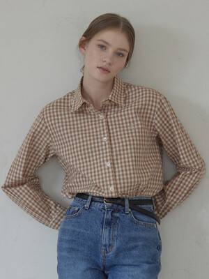 French Check Shirt - Beige