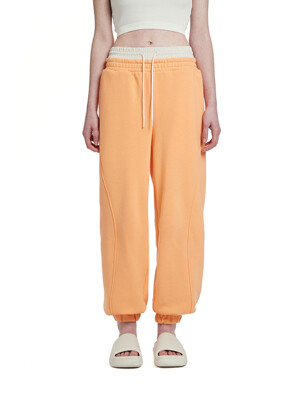 Double waistband Lounge Pants_Orange