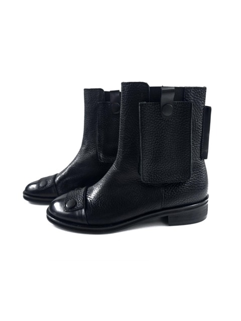 Black Pocket Chelsea Boots