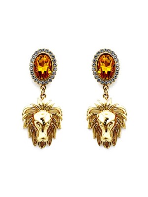wild lion earrings