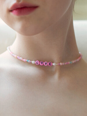 [단독]initial baby beads necklace