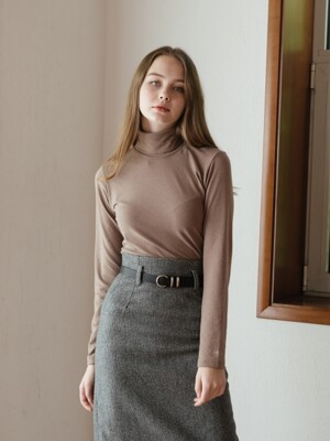 Bordeaux Turtleneck T-shirt (5color)