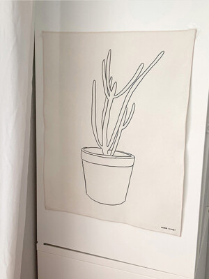 Plant 패브릭 포스터 가리개 커튼