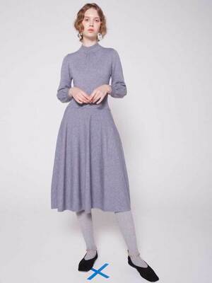 half moon flap knit dress