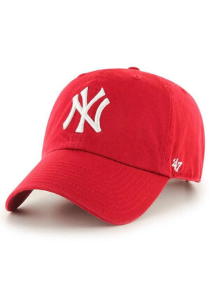 47브랜드 MLB모자 뉴욕 빅로고 클린업 레드 볼캡 모자 (B-RGW17GWS-RD)