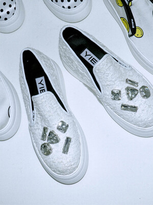 Theo Slip-on Platform Sneakers / Y.11-F29 / WHITE JACQUARD