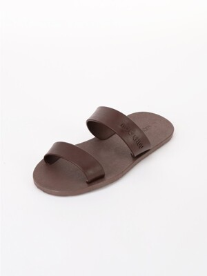 [WOMEN] Two Straps, Brown-Chocolate