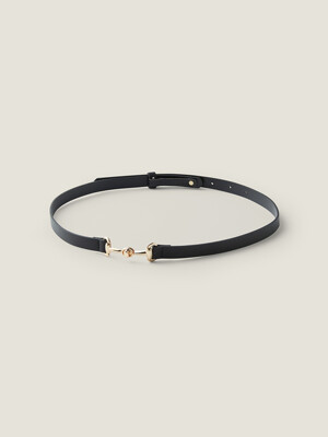 Gold clasp point belt - Black