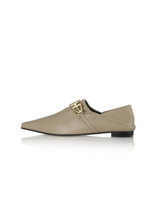 Lita Babouche Flat Loafer / 21AW-F093 / LINEN BEIGE