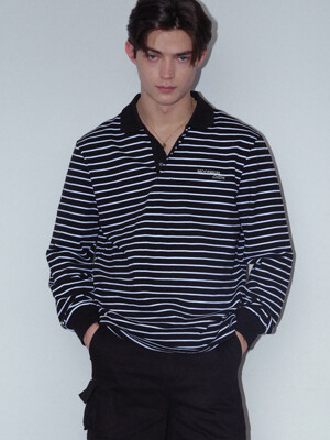 01 M.C UNISEX, Stripe PK Shirt / Black