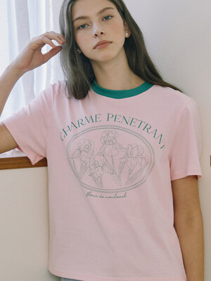 Iris Print T-shirt - Pink