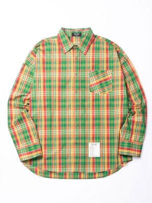 Madras Check District shirt - Green type